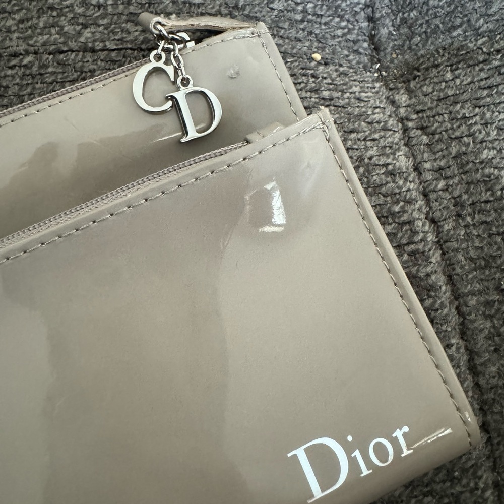 Dior Tan Wallet with Luxurious Glossy Finish